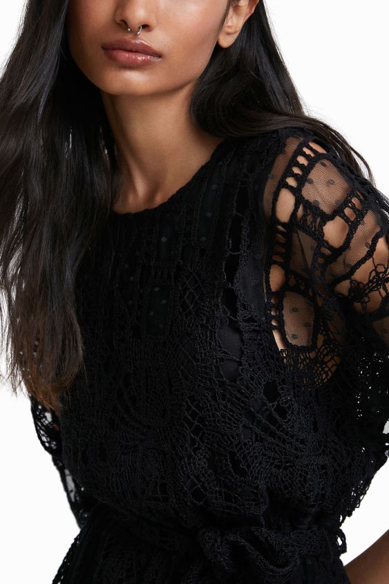 Desigual mujer vestido estilo crochet johnson hartig VZ26R0892 ropa