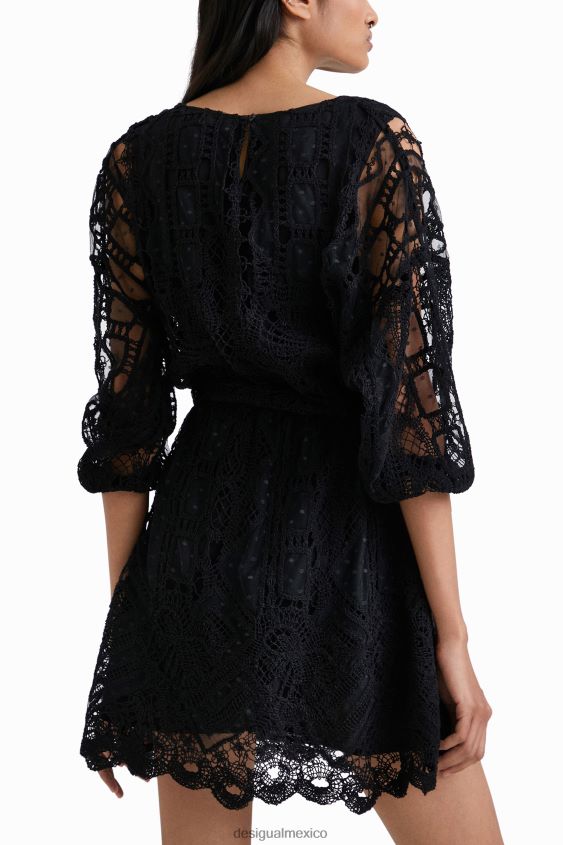 Desigual mujer vestido estilo crochet johnson hartig VZ26R0892 ropa