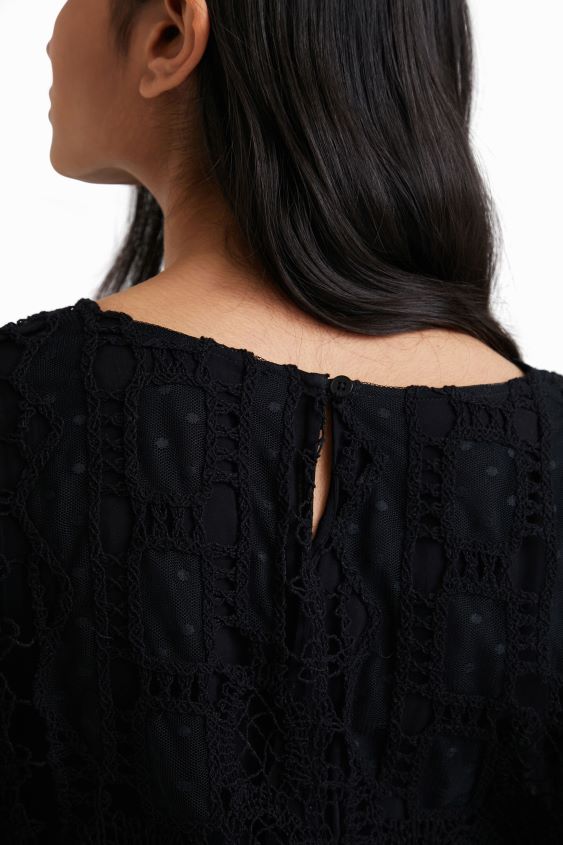 Desigual mujer vestido estilo crochet johnson hartig VZ26R0892 ropa