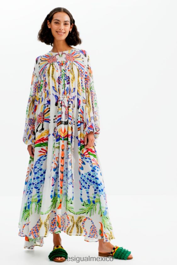 Desigual mujer vestido estilo túnica largo de stella jean VZ26R0110 ropa
