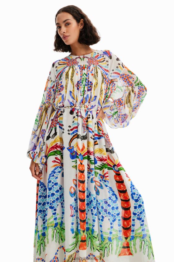 Desigual mujer vestido estilo túnica largo de stella jean VZ26R0110 ropa