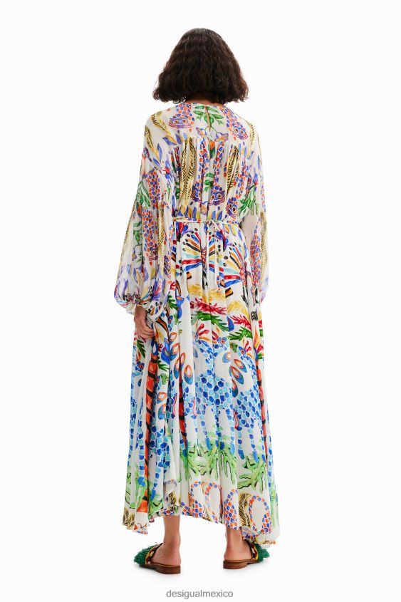 Desigual mujer vestido estilo túnica largo de stella jean VZ26R0110 ropa