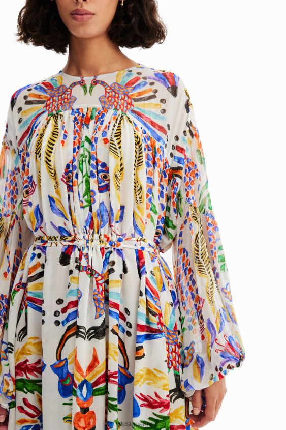 Desigual mujer vestido estilo túnica largo de stella jean VZ26R0110 ropa