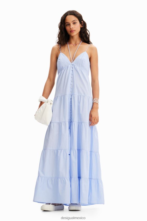 Desigual mujer vestido largo a rayas VZ26R0467 ropa