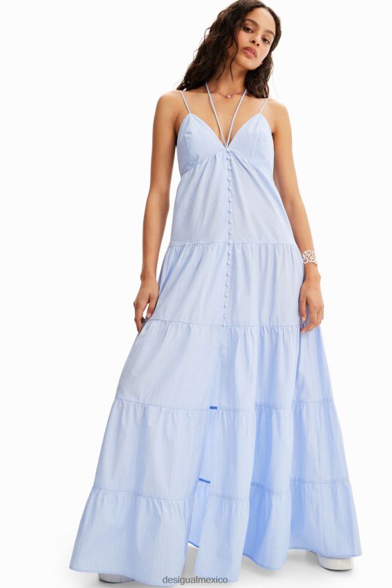 Desigual mujer vestido largo a rayas VZ26R0467 ropa