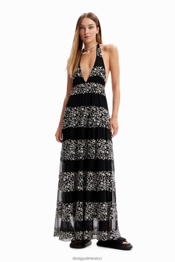 Desigual mujer vestido largo bordado VZ26R0921 ropa
