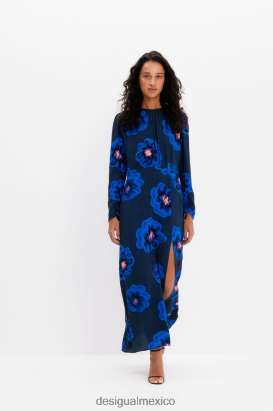 Desigual mujer vestido largo con abertura floral VZ26R0957 ropa