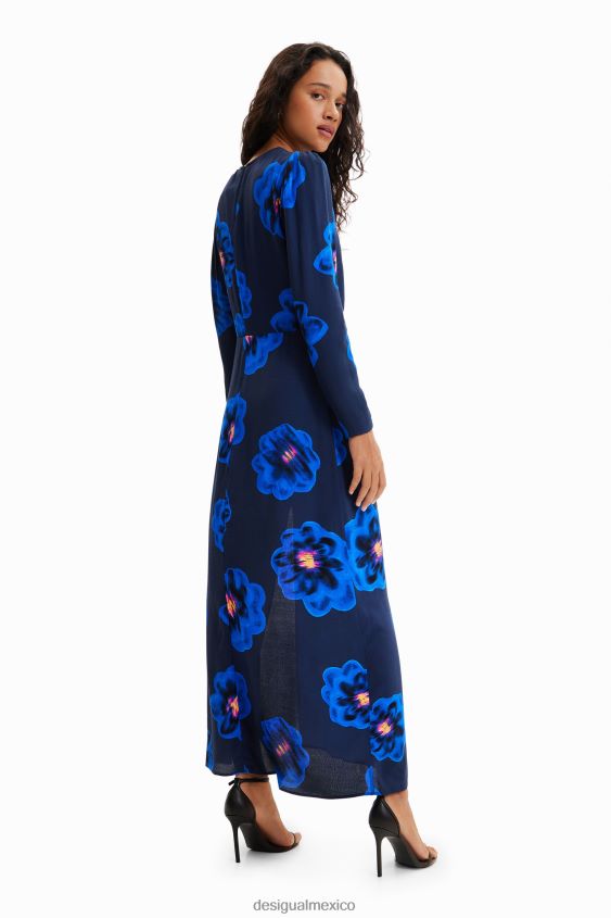 Desigual mujer vestido largo con abertura floral VZ26R0957 ropa