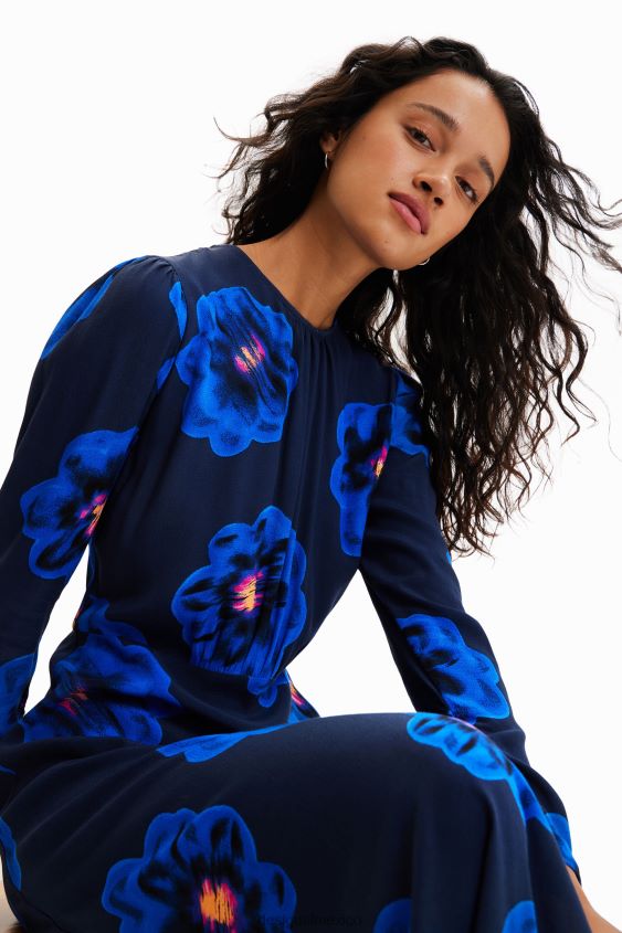 Desigual mujer vestido largo con abertura floral VZ26R0957 ropa
