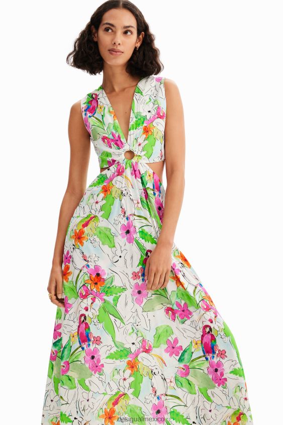 Desigual mujer vestido largo con aberturas VZ26R0332 ropa