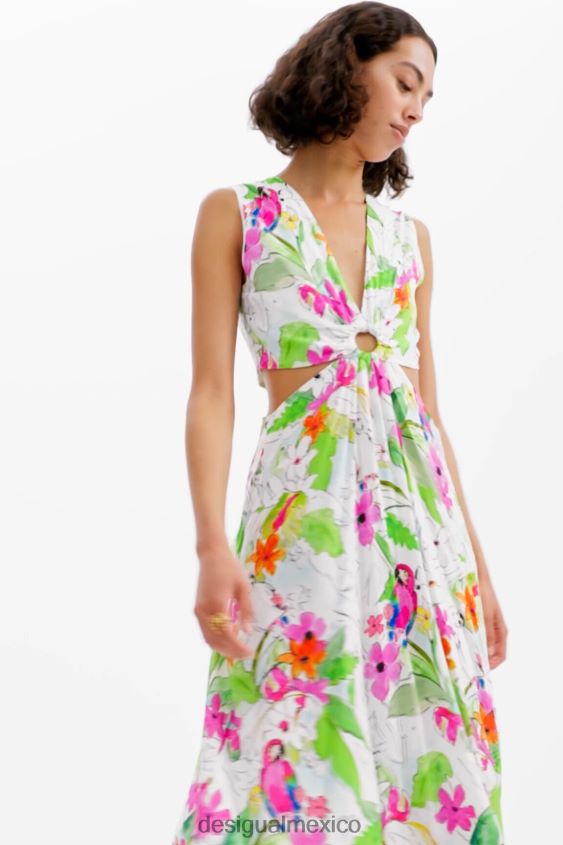 Desigual mujer vestido largo con aberturas VZ26R0332 ropa