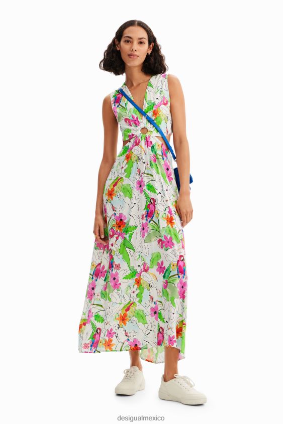 Desigual mujer vestido largo con aberturas VZ26R0332 ropa