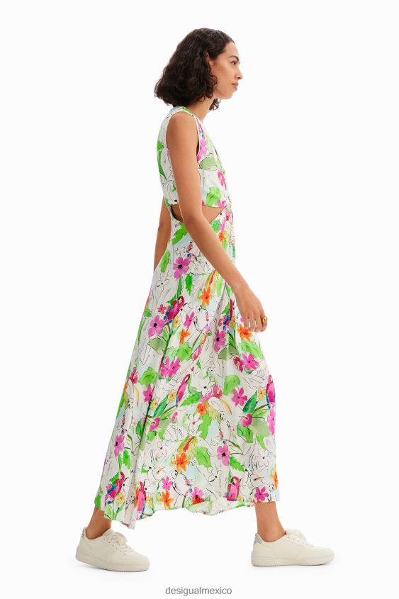 Desigual mujer vestido largo con aberturas VZ26R0332 ropa