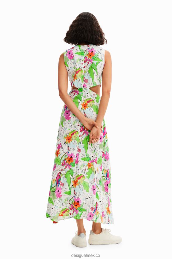 Desigual mujer vestido largo con aberturas VZ26R0332 ropa