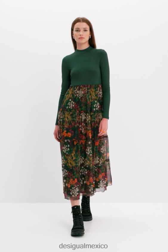 Desigual mujer vestido largo con falda de tul VZ26R01003 ropa