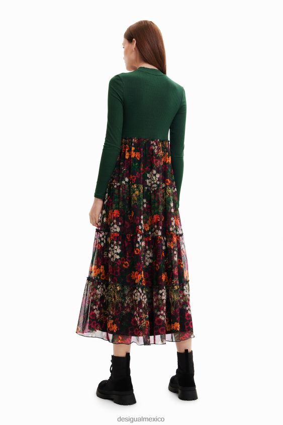 Desigual mujer vestido largo con falda de tul VZ26R01003 ropa