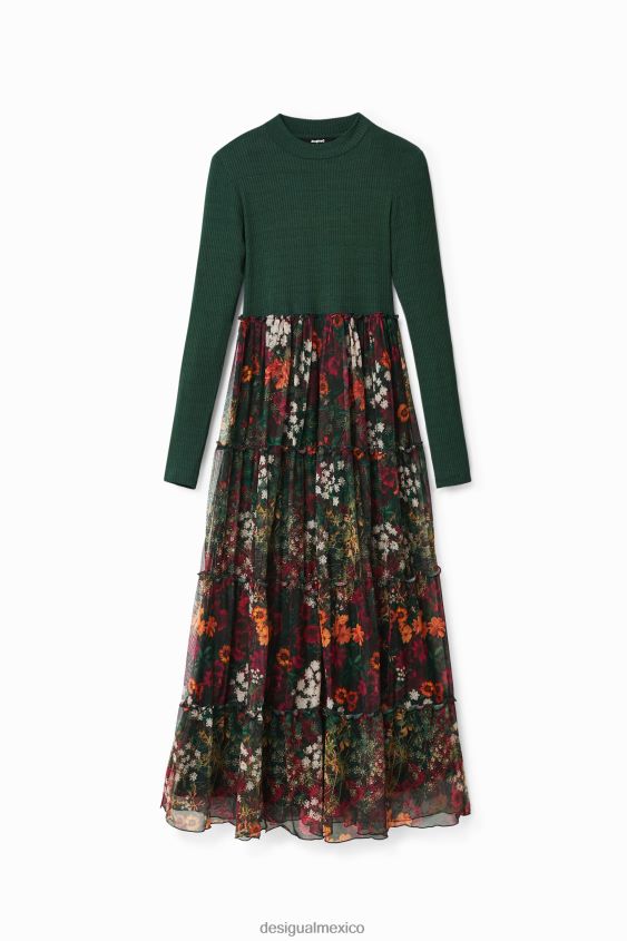 Desigual mujer vestido largo con falda de tul VZ26R01003 ropa