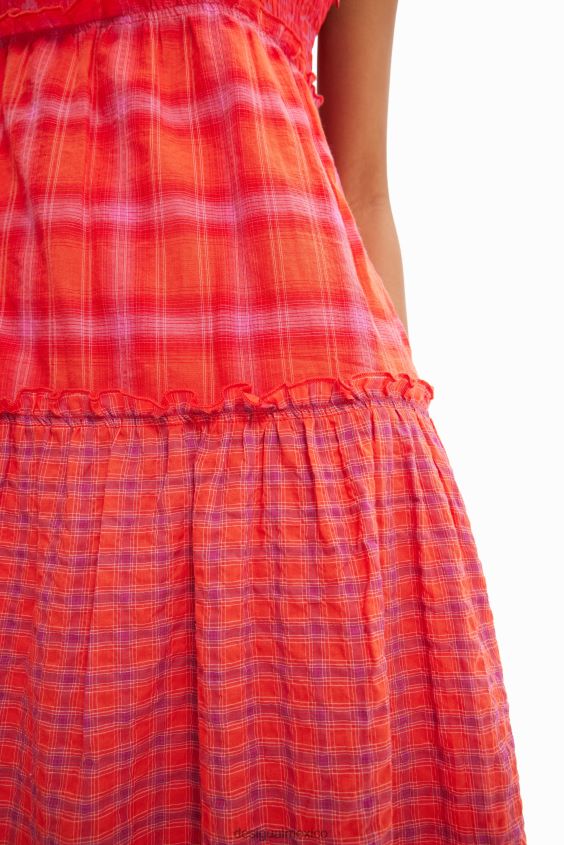 Desigual mujer vestido largo con tiras y patchwork VZ26R0563 ropa