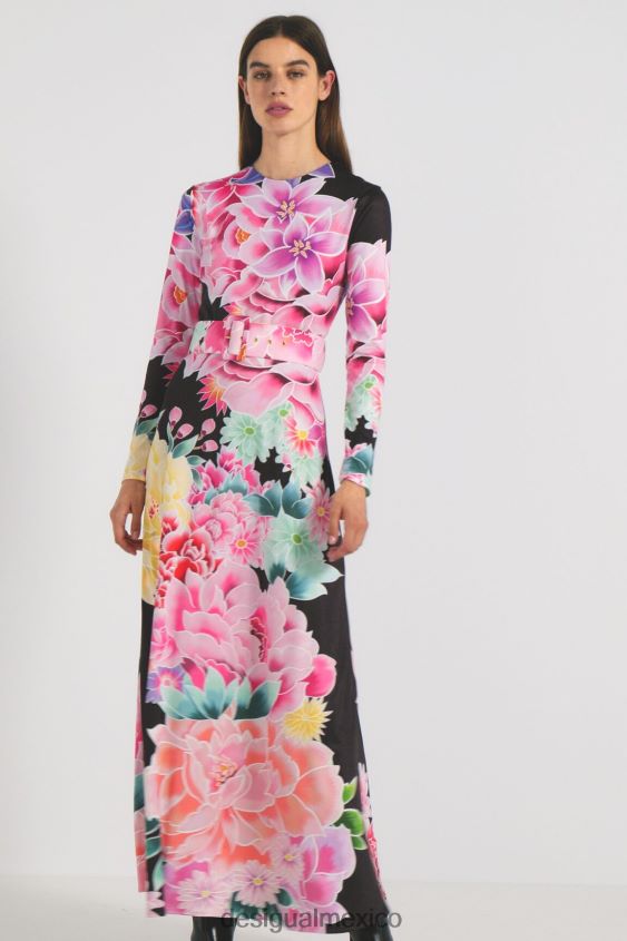 Desigual mujer vestido largo de flores VZ26R01089 ropa