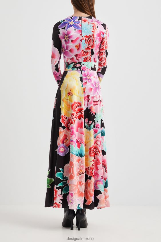 Desigual mujer vestido largo de flores VZ26R01089 ropa