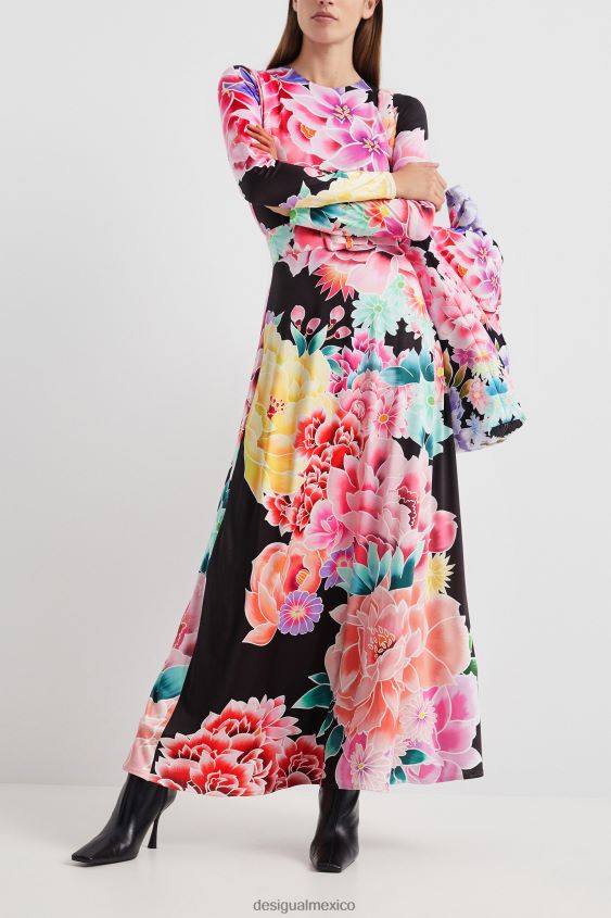 Desigual mujer vestido largo de flores VZ26R01089 ropa