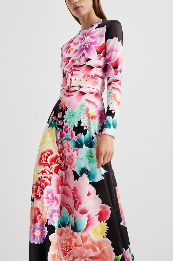 Desigual mujer vestido largo de flores VZ26R01089 ropa