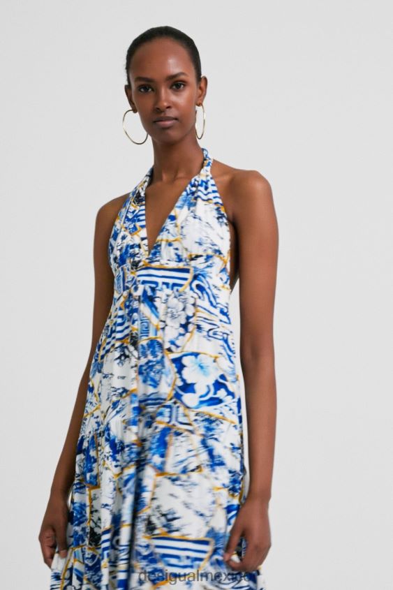 Desigual mujer vestido largo halter stella jean VZ26R01041 ropa