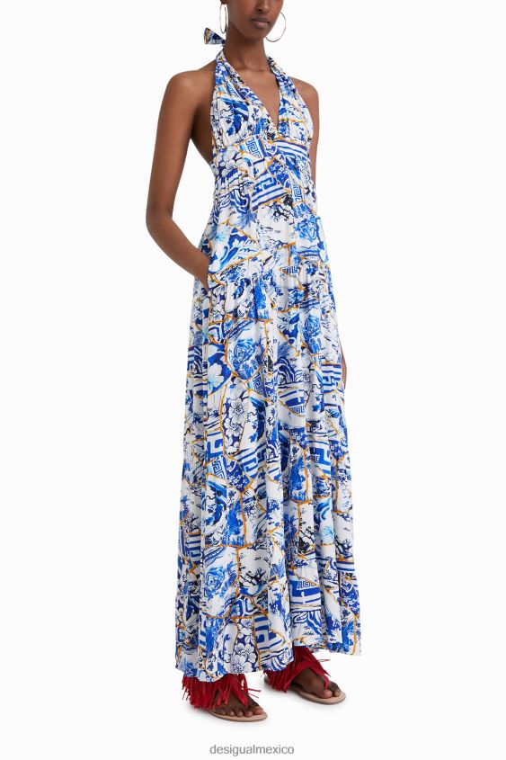 Desigual mujer vestido largo halter stella jean VZ26R01041 ropa