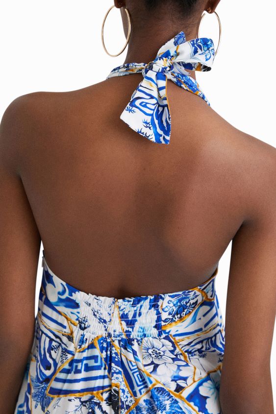 Desigual mujer vestido largo halter stella jean VZ26R01041 ropa