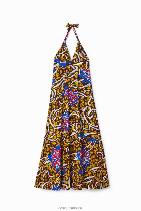 Desigual mujer vestido largo halter stella jean VZ26R0707 ropa