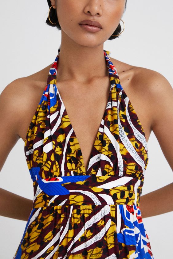 Desigual mujer vestido largo halter stella jean VZ26R0707 ropa