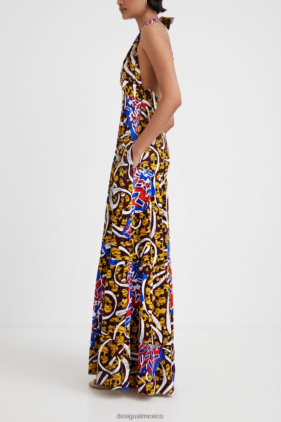 Desigual mujer vestido largo halter stella jean VZ26R0707 ropa