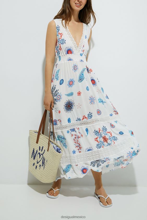 Desigual mujer vestido largo sin mangas VZ26R01057 ropa
