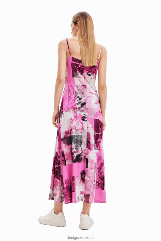 Desigual mujer vestido lencero midi collage VZ26R0985 ropa