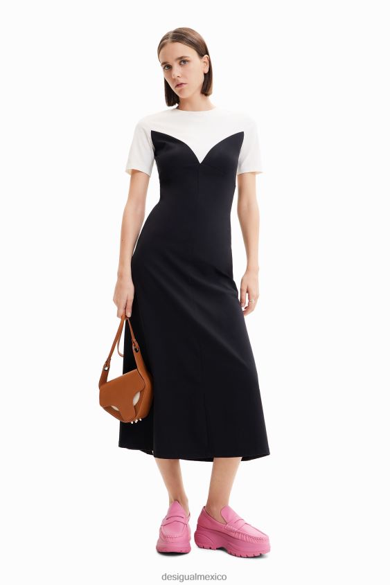 Desigual mujer vestido maitrepierre con efecto corsé VZ26R01019 ropa