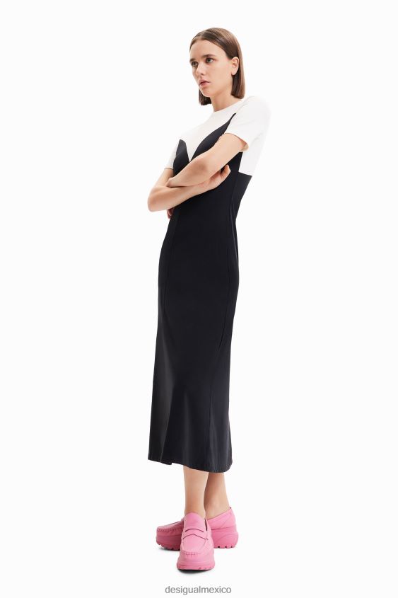 Desigual mujer vestido maitrepierre con efecto corsé VZ26R01019 ropa