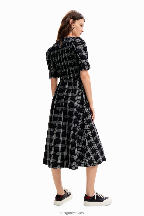 Desigual mujer vestido midi a cuadros VZ26R0214 ropa