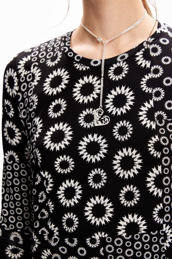 Desigual mujer vestido midi ajustado con patchwork VZ26R0206 ropa