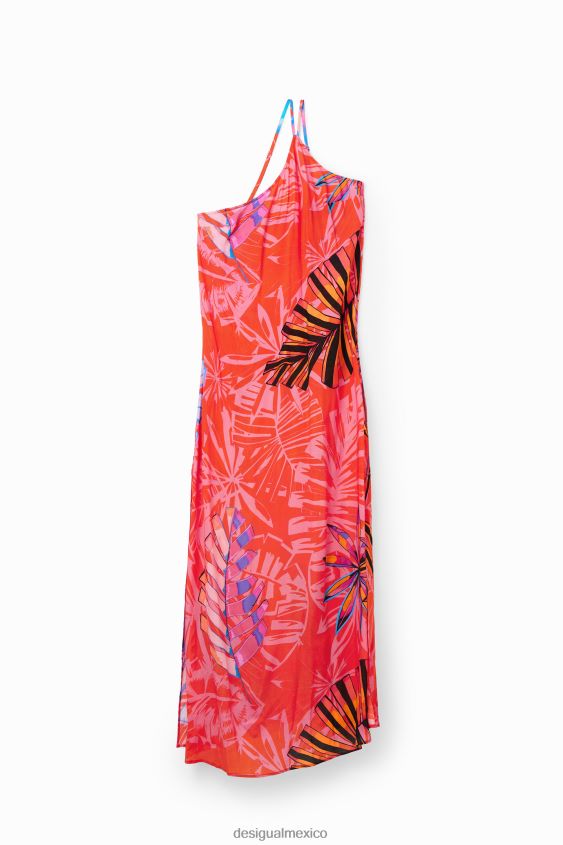 Desigual mujer vestido midi asimétrico tropical VZ26R0550 ropa