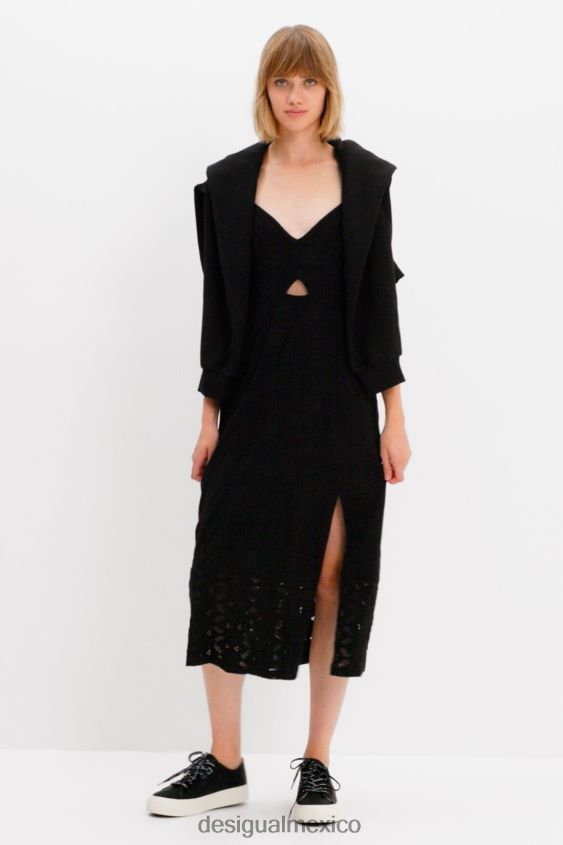 Desigual mujer vestido midi bordado VZ26R0699 ropa