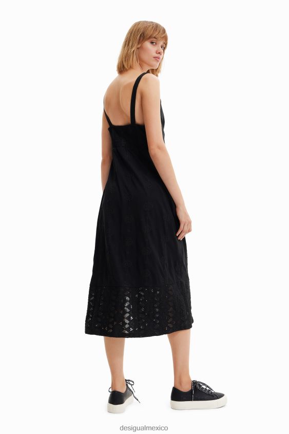 Desigual mujer vestido midi bordado VZ26R0699 ropa