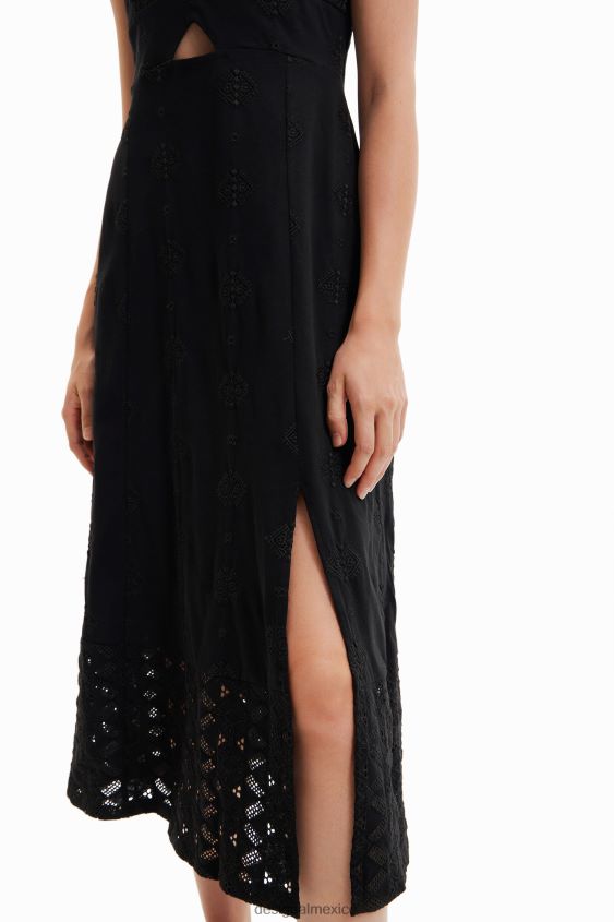 Desigual mujer vestido midi bordado VZ26R0699 ropa