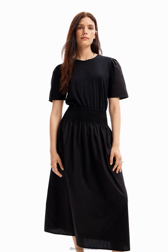 Desigual mujer vestido midi combinado VZ26R0151 ropa