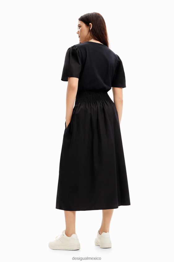 Desigual mujer vestido midi combinado VZ26R0151 ropa