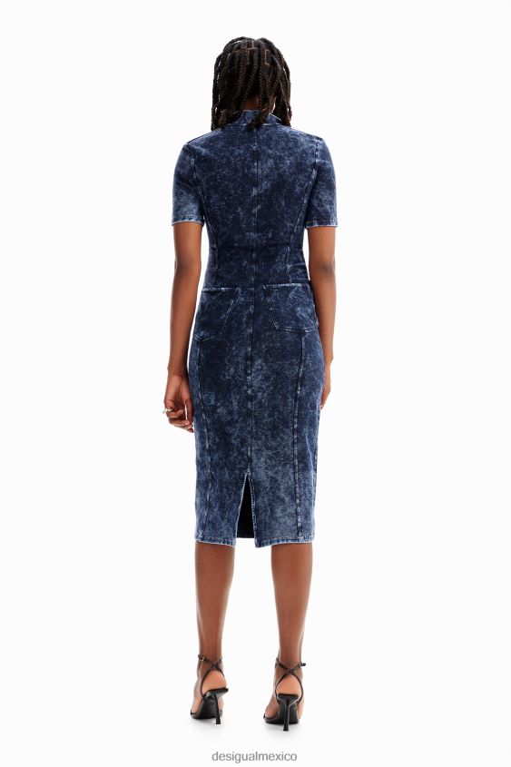Desigual mujer vestido midi con cremallera VZ26R01143 ropa