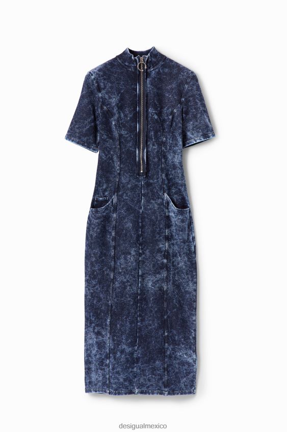 Desigual mujer vestido midi con cremallera VZ26R01143 ropa