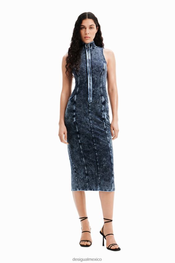 Desigual mujer vestido midi con cremallera nathy peluso VZ26R01166 ropa