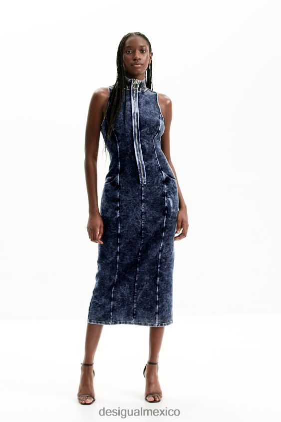 Desigual mujer vestido midi con cremallera nathy peluso VZ26R01166 ropa