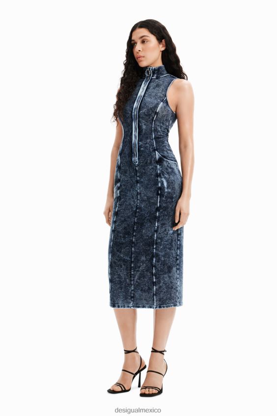 Desigual mujer vestido midi con cremallera nathy peluso VZ26R01166 ropa