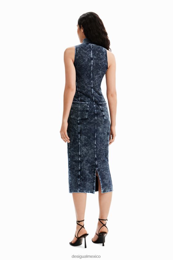 Desigual mujer vestido midi con cremallera nathy peluso VZ26R01166 ropa